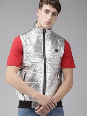 Spykar Sleeveless Solid Men Jacket