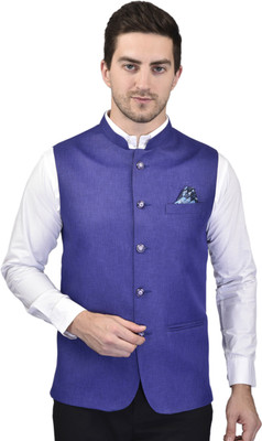 PRINTCULTR Sleeveless Self Design Men Jacket
