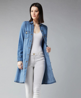DOLCE CRUDO Full Sleeve Solid Women Denim Jacket