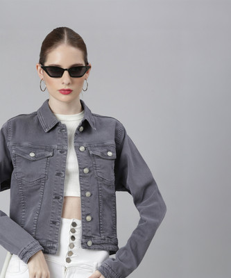 SHOWOFFFF Full Sleeve Solid Women Denim Jacket