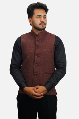 gargian master cut Sleeveless Solid Men Jacket