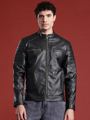Leather Retail Full Sleeve Solid Men Jacket