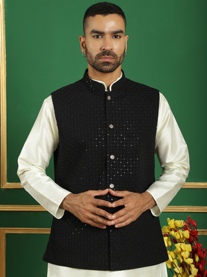 ANOUK Sleeveless Embroidered Men Jacket
