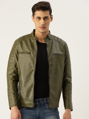 Leather Retail Full Sleeve Solid Men Jacket