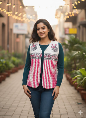 GyarNana Sleeveless Printed Women Jacket