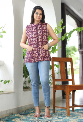 Craftwellstudio Half Sleeve Solid Women Jacket