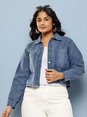 HERE&NOW Full Sleeve Solid Women Denim Jacket