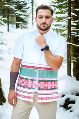 ADIVASI SHOP Sleeveless Striped Men & Women Jacket