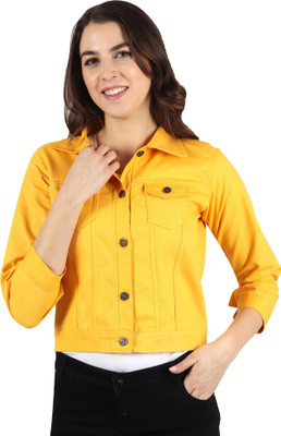 MWS 3/4th Sleeve Solid Women Denim Jacket
