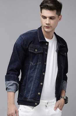 VOXATI Full Sleeve Solid Men Denim Jacket