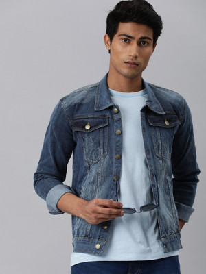 VOXATI Full Sleeve Solid Men Denim Jacket