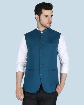 Rocksy Sleeveless Solid Men Jacket