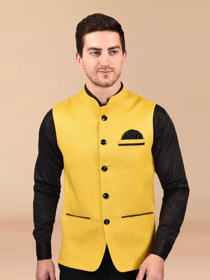 Divastri Sleeveless Solid Men Jacket