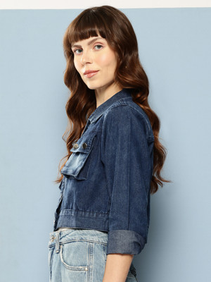 Aarika Full Sleeve Applique Women Denim Jacket