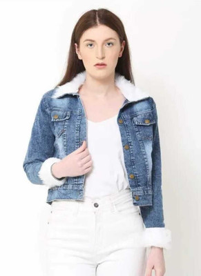 Liba creations Full Sleeve Solid Women Denim Jacket