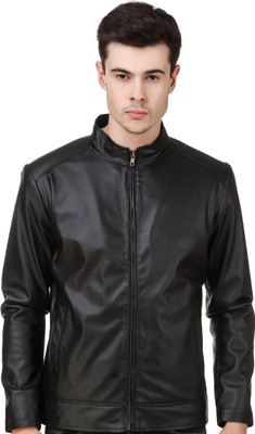 Leather Retail Full Sleeve Solid Men Jacket