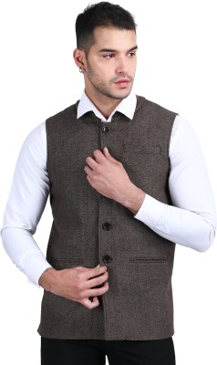 AOL Sleeveless Herringbone Men Jacket