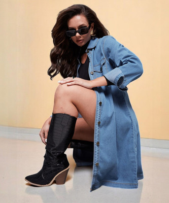 Miss Chase Full Sleeve Solid Women Denim Jacket