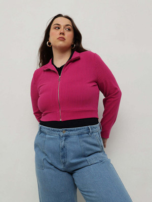 CURVY STREET Full Sleeve Solid Women Jacket