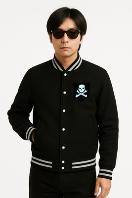 Damler AT Full Sleeve Striped, Applique Men Jacket