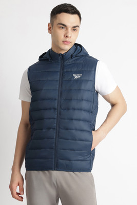 REEBOK Sleeveless Self Design Men Jacket