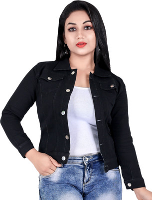 S LEMON DROPS Full Sleeve Washed Women Denim Jacket