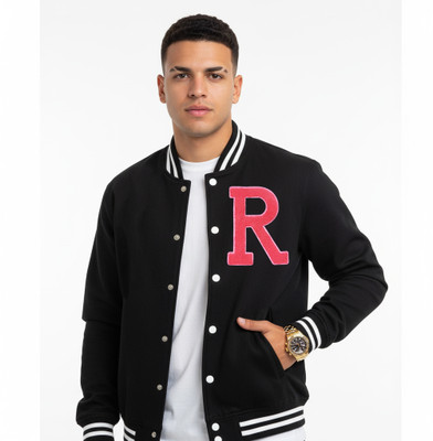 Crossbone Full Sleeve Solid Men Jacket