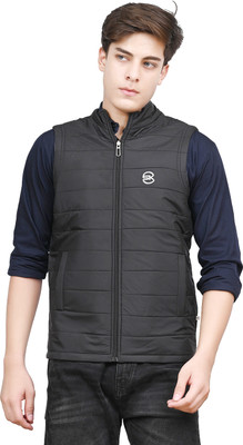 Unique Fort Sleeveless Self Design Men Jacket