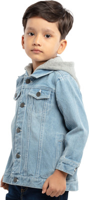 Under Fourteen Only Full Sleeve Solid Boys Jacket