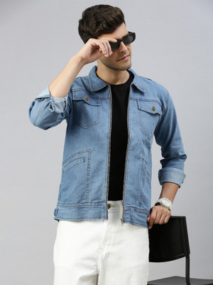 VOXXATI Full Sleeve Solid Men Denim Jacket