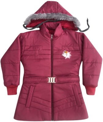 D4Discount Full Sleeve Solid Baby Girls Jacket