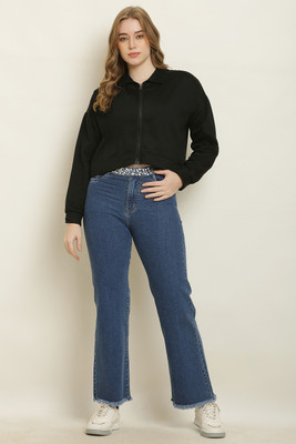 UNIVERSAL ACCESSE Full Sleeve Solid Women Sweatshirt