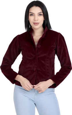 Leather Retail Full Sleeve Self Design Women Jacket