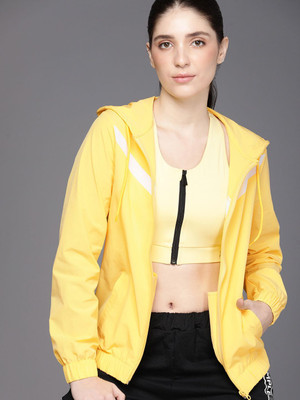HRX by Hrithik Roshan Full Sleeve Solid, Striped Women Jacket
