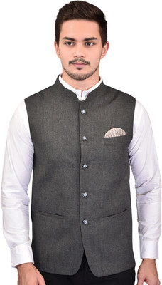 Auraloom Sleeveless Solid Men Jacket