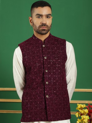 Jompers Sleeveless Embroidered Men Jacket