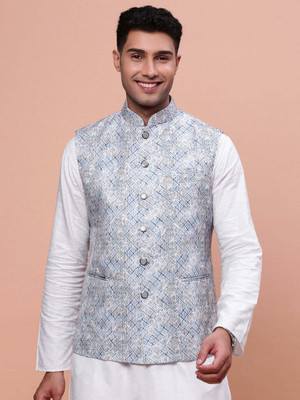 SHOWOFFFF Sleeveless Embellished Men Jacket