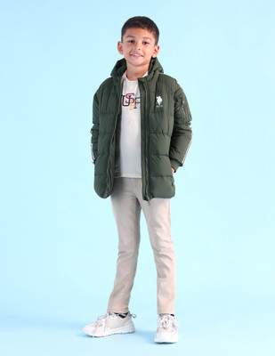 U.S. POLO ASSN. Full Sleeve Solid Baby Boys Jacket