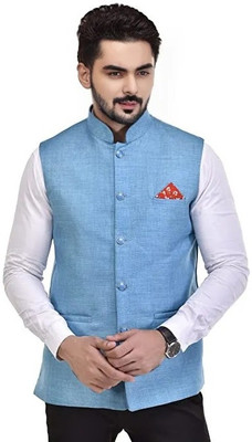 HouseOfCommon Sleeveless Solid Men Jacket