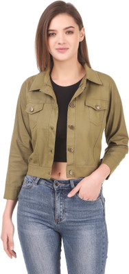PWTI Full Sleeve Solid Women Denim Jacket