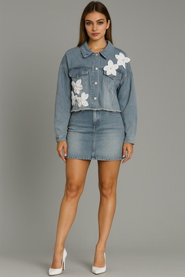 KIYAN NXT GENE Full Sleeve Applique Women Denim Jacket