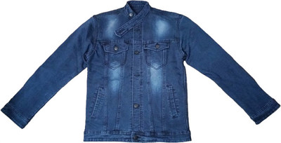 Bikram Full Sleeve Self Design Men Denim Jacket
