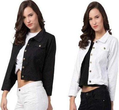 simran collections Full Sleeve Solid Women Denim Jacket