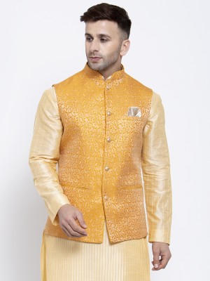 Badoliya & Sons Sleeveless Paisley Men Jacket