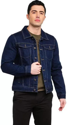 TIARO Full Sleeve Self Design Men Denim Jacket