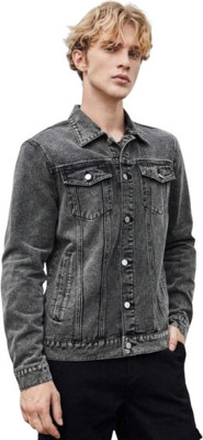 Perry Collection Full Sleeve Solid Men Denim Jacket