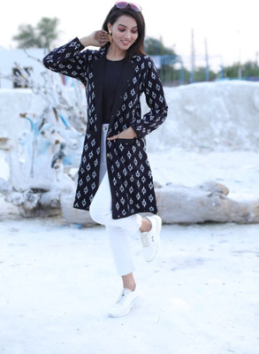 Craftwellstudio Full Sleeve Self Design Women Jacket