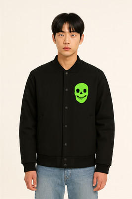 Damler Trennding Full Sleeve Solid, Applique Men Jacket