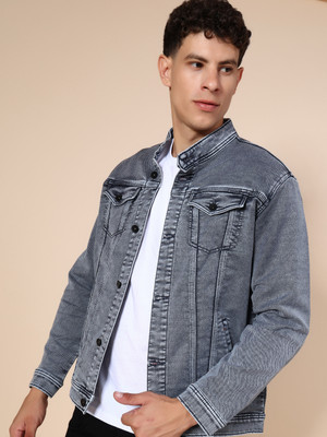 V-MART Full Sleeve Solid Men Denim Jacket