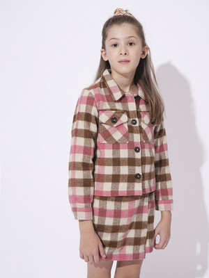 VERO MODA Full Sleeve Checkered Girls Jacket